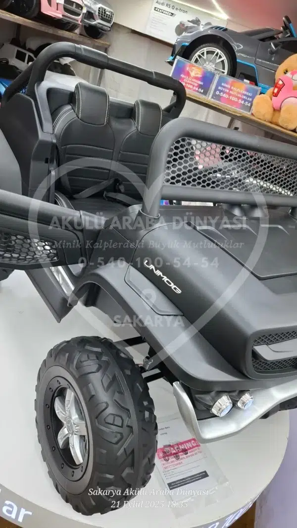 Mercedes Unimog 24 Volt 4x4 Kumandalı Akülü Araba Dev Boy Eva Teker Jip - Görsel 20