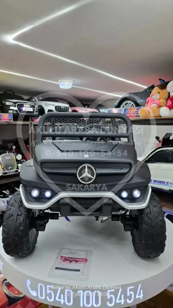Mercedes Unimog 24 Volt 4x4 Kumandalı Akülü Araba Dev Boy Eva Teker Jip - Görsel 3