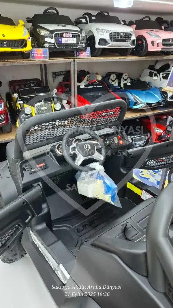 Mercedes Unimog 24 Volt 4x4 Kumandalı Akülü Araba Dev Boy Eva Teker Jip - Görsel 22