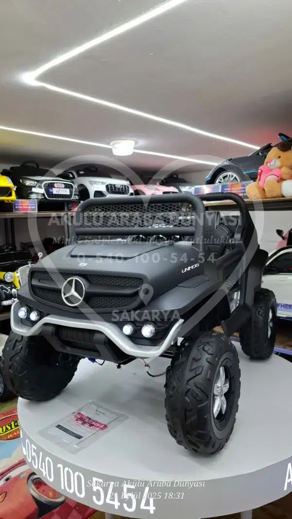 Mercedes Unimog 24 Volt 4x4 Kumandalı Akülü Araba Dev Boy Eva Teker Jip - Görsel 4