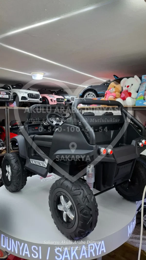Mercedes Unimog 24 Volt 4x4 Kumandalı Akülü Araba Dev Boy Eva Teker Jip - Görsel 6