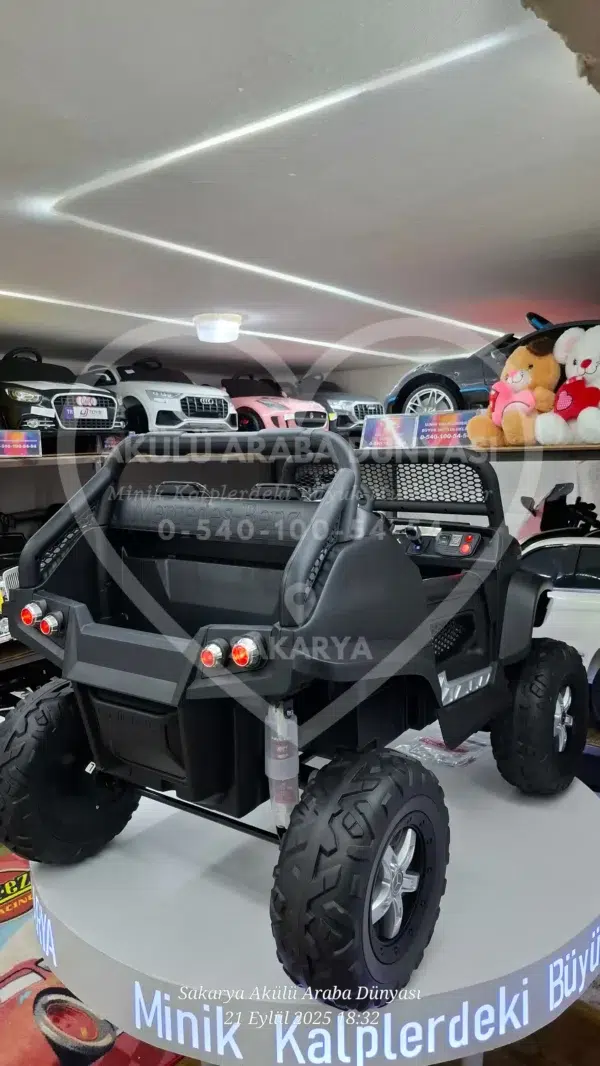 Mercedes Unimog 24 Volt 4x4 Kumandalı Akülü Araba Dev Boy Eva Teker Jip - Görsel 8