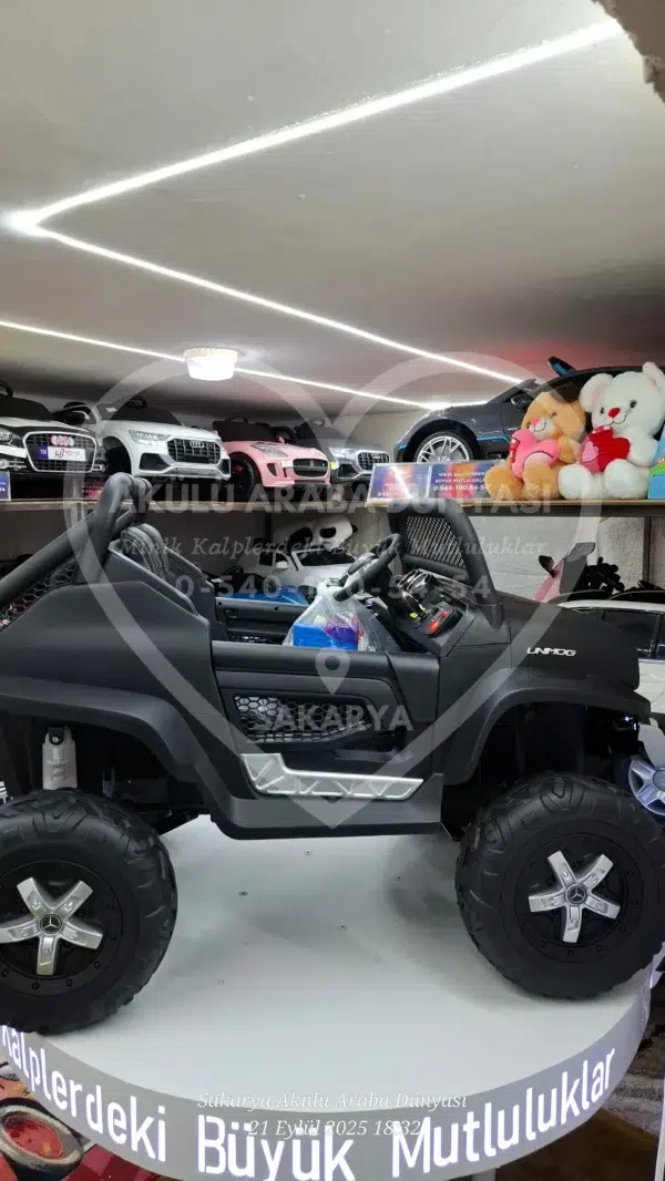 Mercedes Unimog 24 Volt 4x4 Kumandalı Akülü Araba Dev Boy Eva Teker Jip - Görsel 9