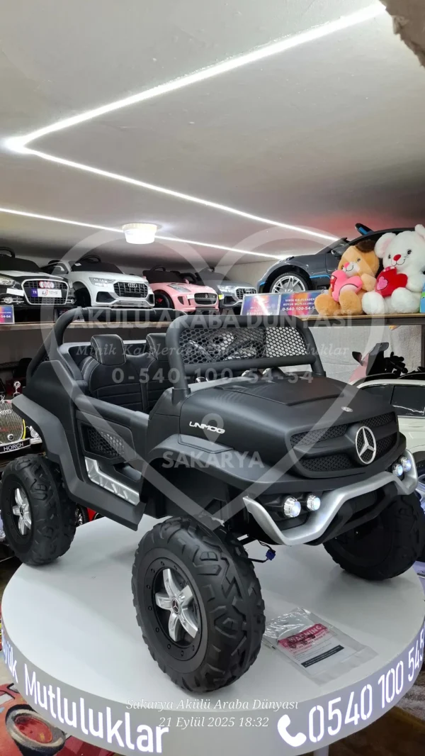 Mercedes Unimog 24 Volt 4x4 Kumandalı Akülü Araba Dev Boy Eva Teker Jip - Görsel 10