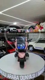 Işıklı Teker BabyHope 438 12 Volt Akülü Motosiklet XMX 316 Pembe - Görsel 2
