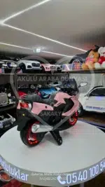 Işıklı Teker BabyHope 438 12 Volt Akülü Motosiklet XMX 316 Pembe - Görsel 7