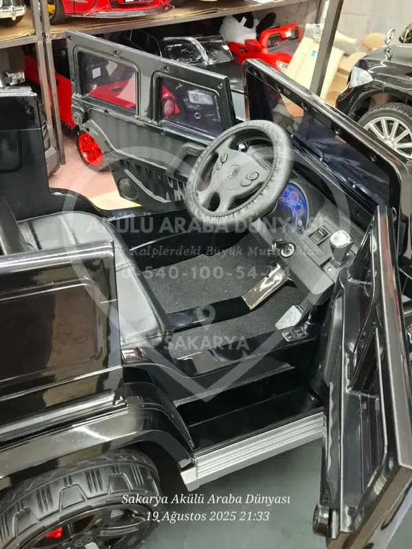 G65 AMG BabyHope 439 Akülü Araba Metalik Siyah Jip BHU12 - Görsel 15