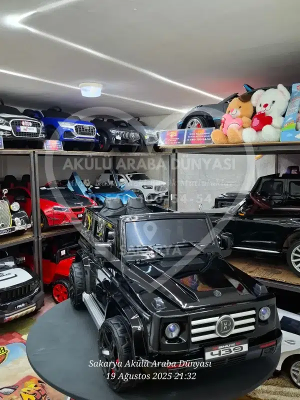 G65 AMG BabyHope 439 Akülü Araba Metalik Siyah Jip BHU12 - Görsel 4