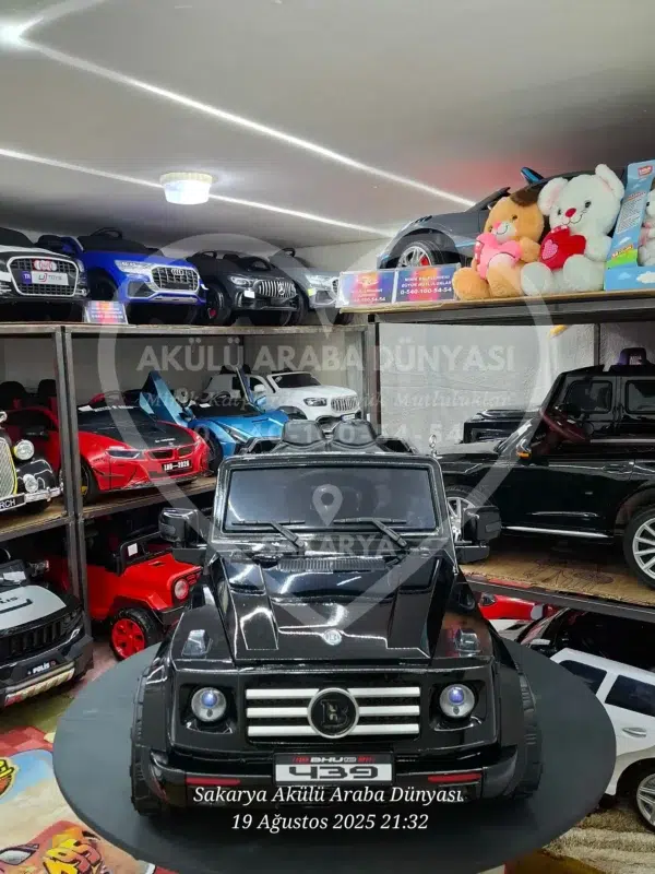 G65 AMG BabyHope 439 Akülü Araba Metalik Siyah Jip BHU12 - Görsel 5