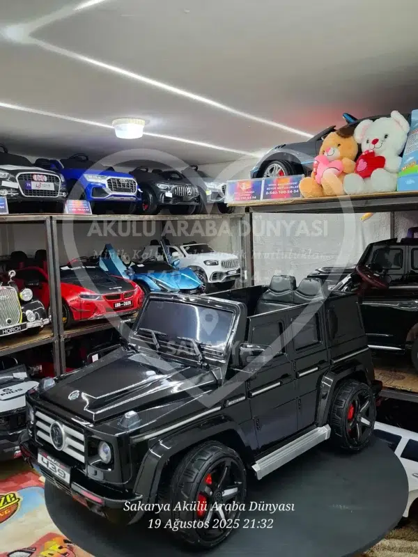 G65 AMG BabyHope 439 Akülü Araba Metalik Siyah Jip BHU12 - Görsel 7