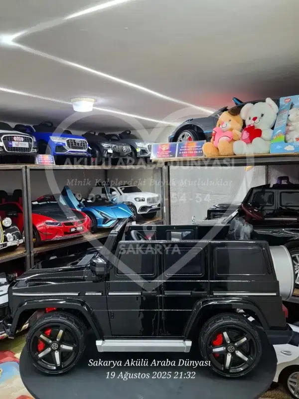 G65 AMG BabyHope 439 Akülü Araba Metalik Siyah Jip BHU12 - Görsel 8