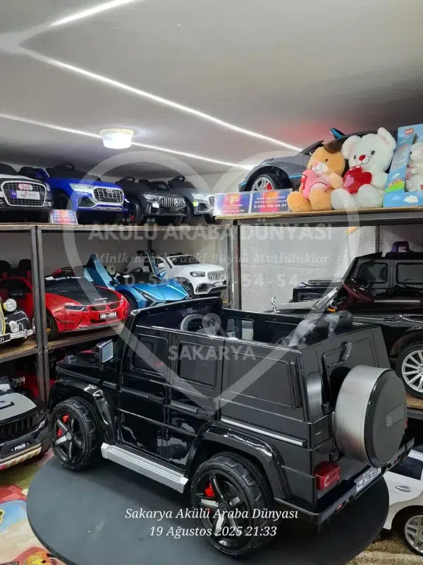 G65 AMG BabyHope 439 Akülü Araba Metalik Siyah Jip BHU12 - Görsel 9