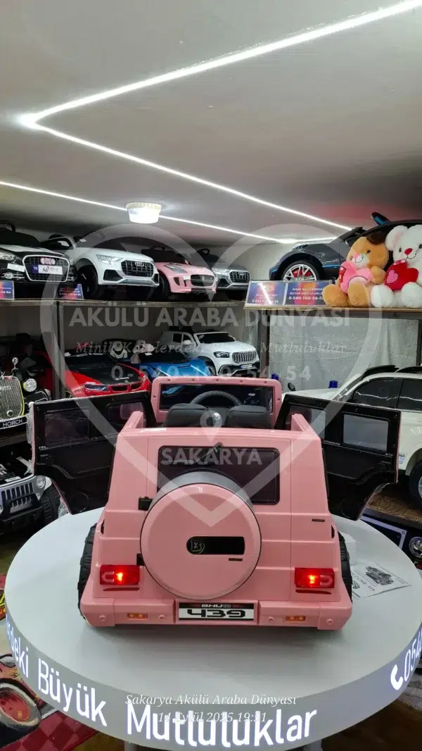 G65 AMG BabyHope 439 Akülü Araba Pembe Jip BHU12 - Görsel 12