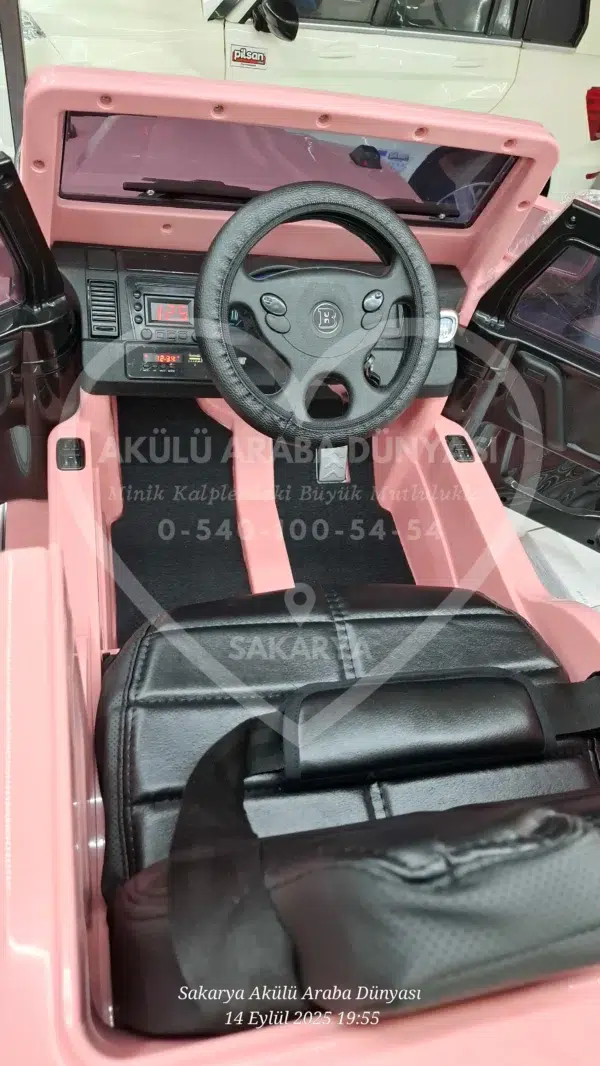 G65 AMG BabyHope 439 Akülü Araba Pembe Jip BHU12 - Görsel 24