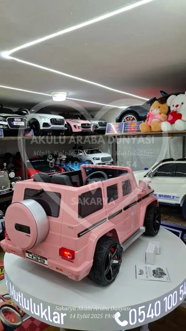 G65 AMG BabyHope 439 Akülü Araba Pembe Jip BHU12 - Görsel 4
