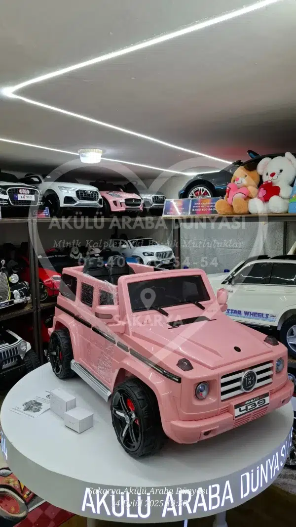 G65 AMG BabyHope 439 Akülü Araba Pembe Jip BHU12 - Görsel 6