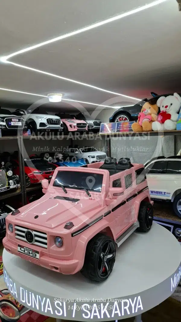 G65 AMG BabyHope 439 Akülü Araba Pembe Jip BHU12 - Görsel 8