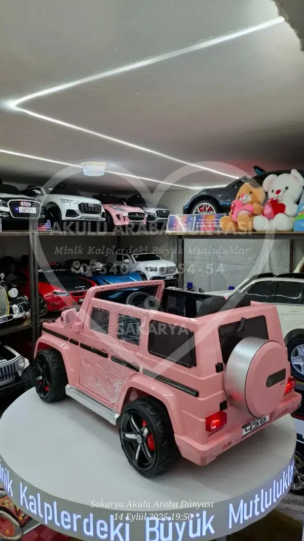 G65 AMG BabyHope 439 Akülü Araba Pembe Jip BHU12 - Görsel 10