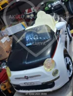 İkinci El Lisanslı Fiat 500 Akülü Araba 12 Volt Çift Motor