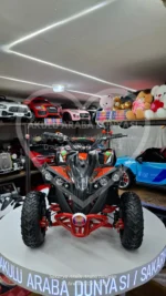 49 CC Benzinli Çocuk Cross ATV – Disk Frenli, Havalı Teker, Metal Şaseli Kırmızı