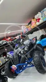 49 CC Benzinli Mavi Çocuk Cross ATV – Disk Frenli, Havalı Teker, Metal Şaseli - Görsel 12
