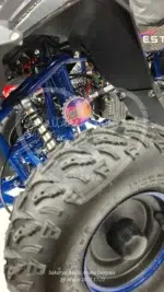 49 CC Benzinli Mavi Çocuk Cross ATV – Disk Frenli, Havalı Teker, Metal Şaseli - Görsel 13