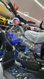 49 CC Benzinli Mavi Çocuk Cross ATV – Disk Frenli, Havalı Teker, Metal Şaseli - Görsel 14