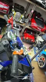 49 CC Benzinli Mavi Çocuk Cross ATV – Disk Frenli, Havalı Teker, Metal Şaseli - Görsel 22