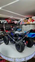 49 CC Benzinli Mavi Çocuk Cross ATV – Disk Frenli, Havalı Teker, Metal Şaseli - Görsel 5