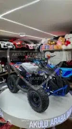 49 CC Benzinli Mavi Çocuk Cross ATV – Disk Frenli, Havalı Teker, Metal Şaseli - Görsel 9