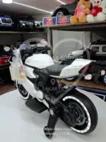 Akülü Yarış Motoru 12V Beyaz – Elden Gazlı, LED Işıklı - Görsel 14