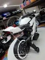 Akülü Yarış Motoru 12V Beyaz – Elden Gazlı, LED Işıklı - Görsel 17