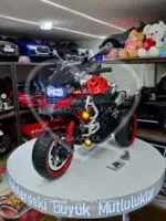 BMW R 1250 Çocuk Akülü Motosiklet Kırmızı, Premium Seri 12V 12Ah Çift Motorlu - Görsel 12