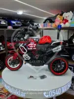 BMW R 1250 Çocuk Akülü Motosiklet Kırmızı, Premium Seri 12V 12Ah Çift Motorlu - Görsel 14