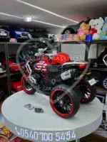 BMW R 1250 Çocuk Akülü Motosiklet Kırmızı, Premium Seri 12V 12Ah Çift Motorlu - Görsel 3