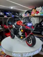 BMW R 1250 Çocuk Akülü Motosiklet Kırmızı, Premium Seri 12V 12Ah Çift Motorlu - Görsel 9