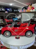 Ferrari LaFerrari Akülü Araba 12V Kumandalı LED Işık Deri Koltuk - Görsel 2