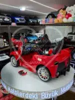 Ferrari LaFerrari Akülü Araba 12V Kumandalı LED Işık Deri Koltuk - Görsel 14