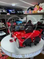 Ferrari LaFerrari Akülü Araba 12V Kumandalı LED Işık Deri Koltuk - Görsel 15