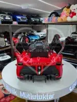 Ferrari LaFerrari Akülü Araba 12V Kumandalı LED Işık Deri Koltuk - Görsel 16