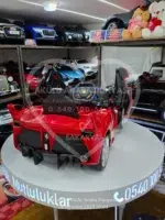 Ferrari LaFerrari Akülü Araba 12V Kumandalı LED Işık Deri Koltuk - Görsel 17