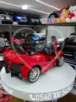 Ferrari LaFerrari Akülü Araba 12V Kumandalı LED Işık Deri Koltuk - Görsel 19