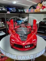 Ferrari LaFerrari Akülü Araba 12V Kumandalı LED Işık Deri Koltuk