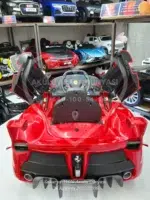 Ferrari LaFerrari Akülü Araba 12V Kumandalı LED Işık Deri Koltuk - Görsel 27