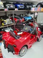 Ferrari LaFerrari Akülü Araba 12V Kumandalı LED Işık Deri Koltuk - Görsel 28