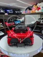 Ferrari LaFerrari Akülü Araba 12V Kumandalı LED Işık Deri Koltuk - Görsel 4