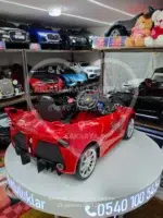 Ferrari LaFerrari Akülü Araba 12V Kumandalı LED Işık Deri Koltuk - Görsel 6