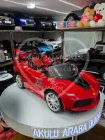 Ferrari LaFerrari Akülü Araba 12V Kumandalı LED Işık Deri Koltuk - Görsel 8