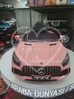 Mercedes Akülü Araba AMG GT 12 Volt Kumandalı Pembe - Görsel 2