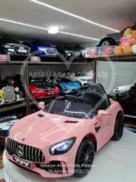 Mercedes Akülü Araba AMG GT 12 Volt Kumandalı Pembe - Görsel 13